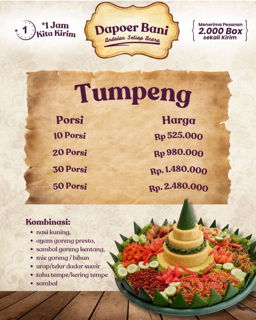 Pricelist Tumpeng