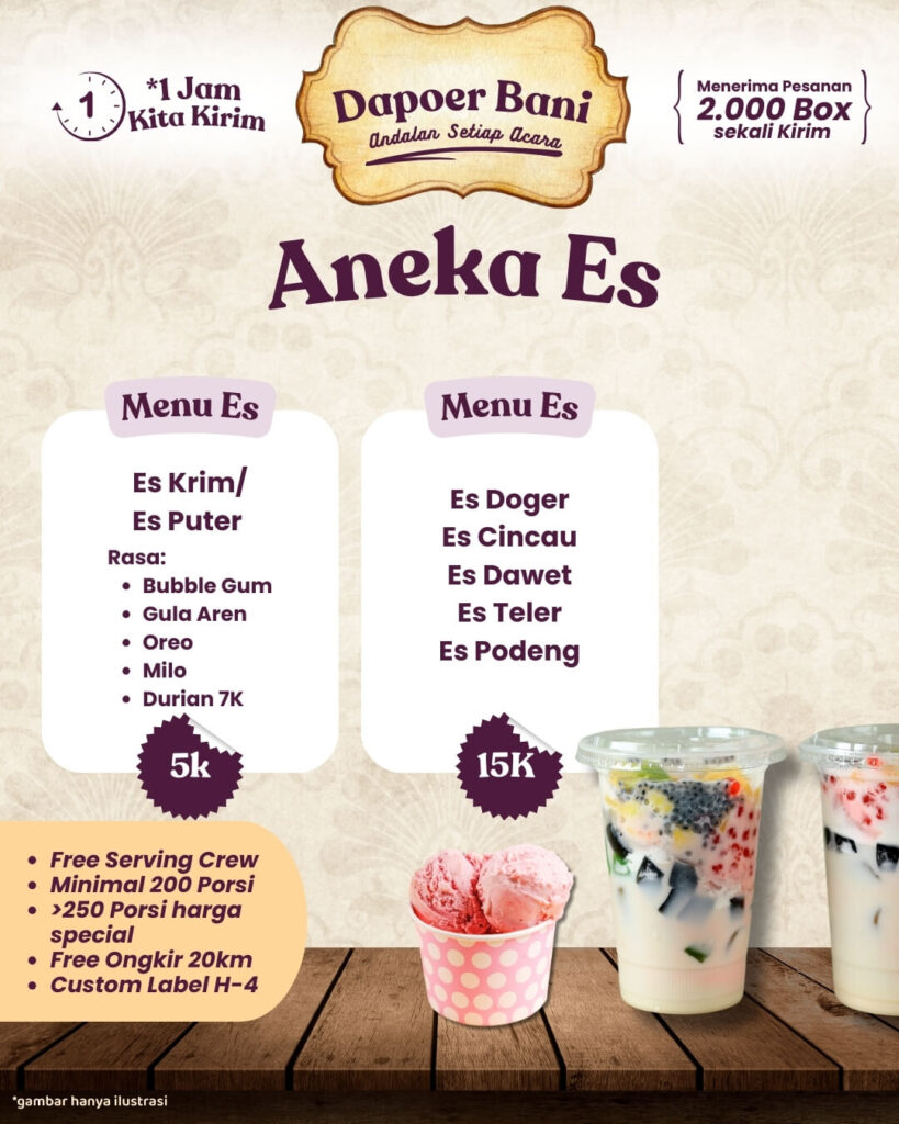 Pricelist Aneka Es